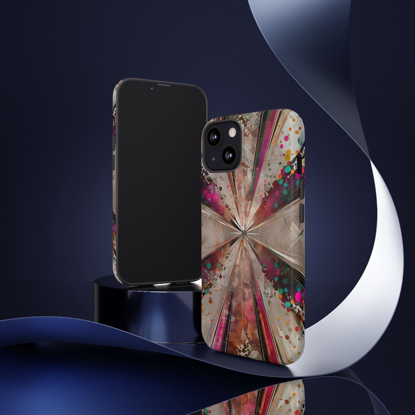 Phone Case Color Burst Abstract – Modern Art Cover for iPhone & Samsung