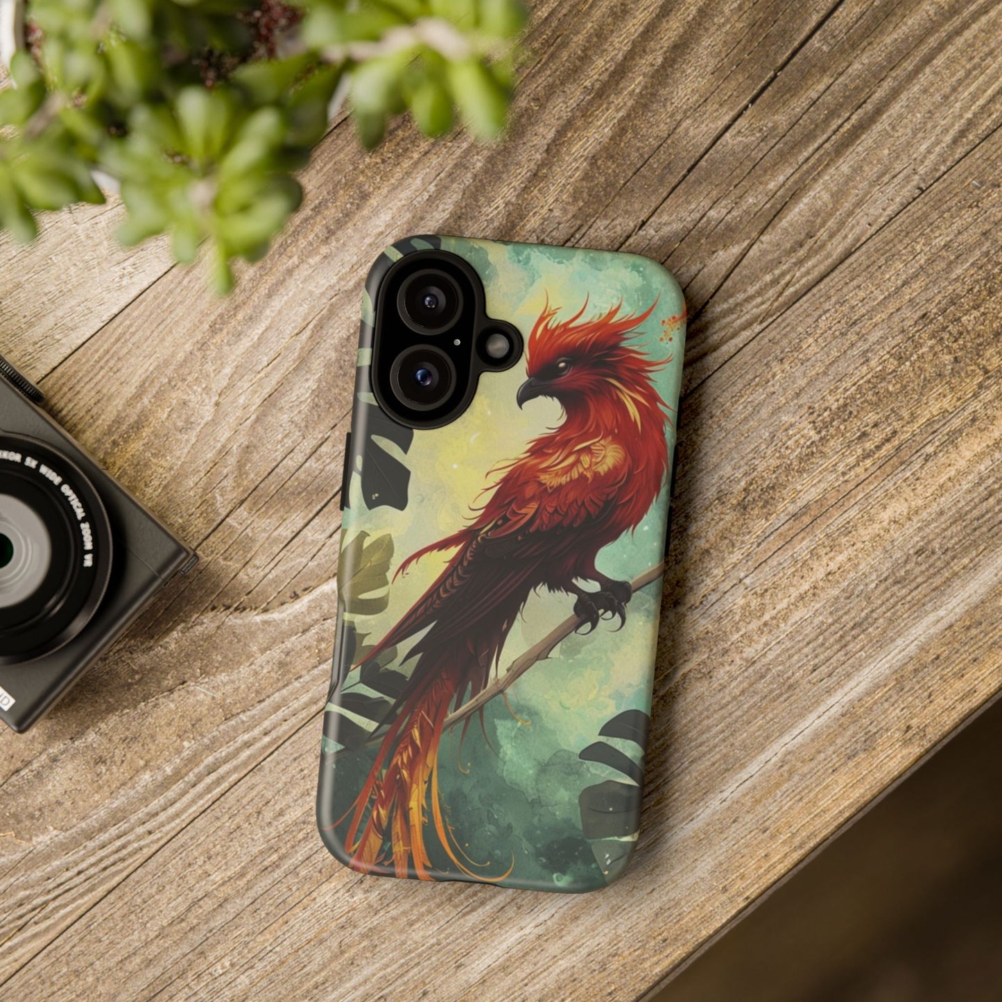 Phone Case Red Phoenix – Mythical Bird Design Symbolizing Rebirth and Strength