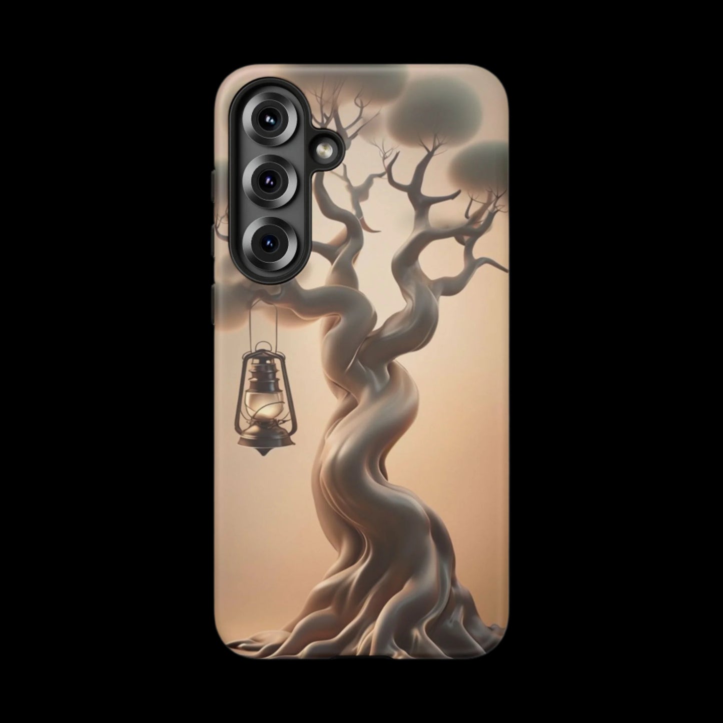 Phone Case Whispers of Hope – Elegant Tree & Lantern - Unique Nature-Inspired Design