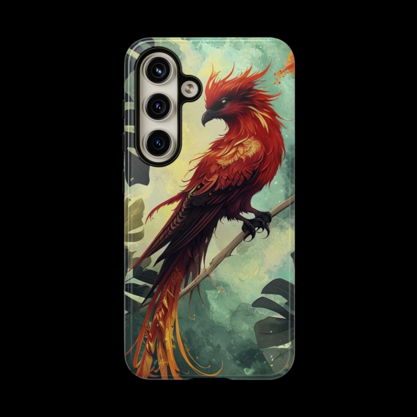 Phone Case Red Phoenix – Mythical Bird Design Symbolizing Rebirth and Strength