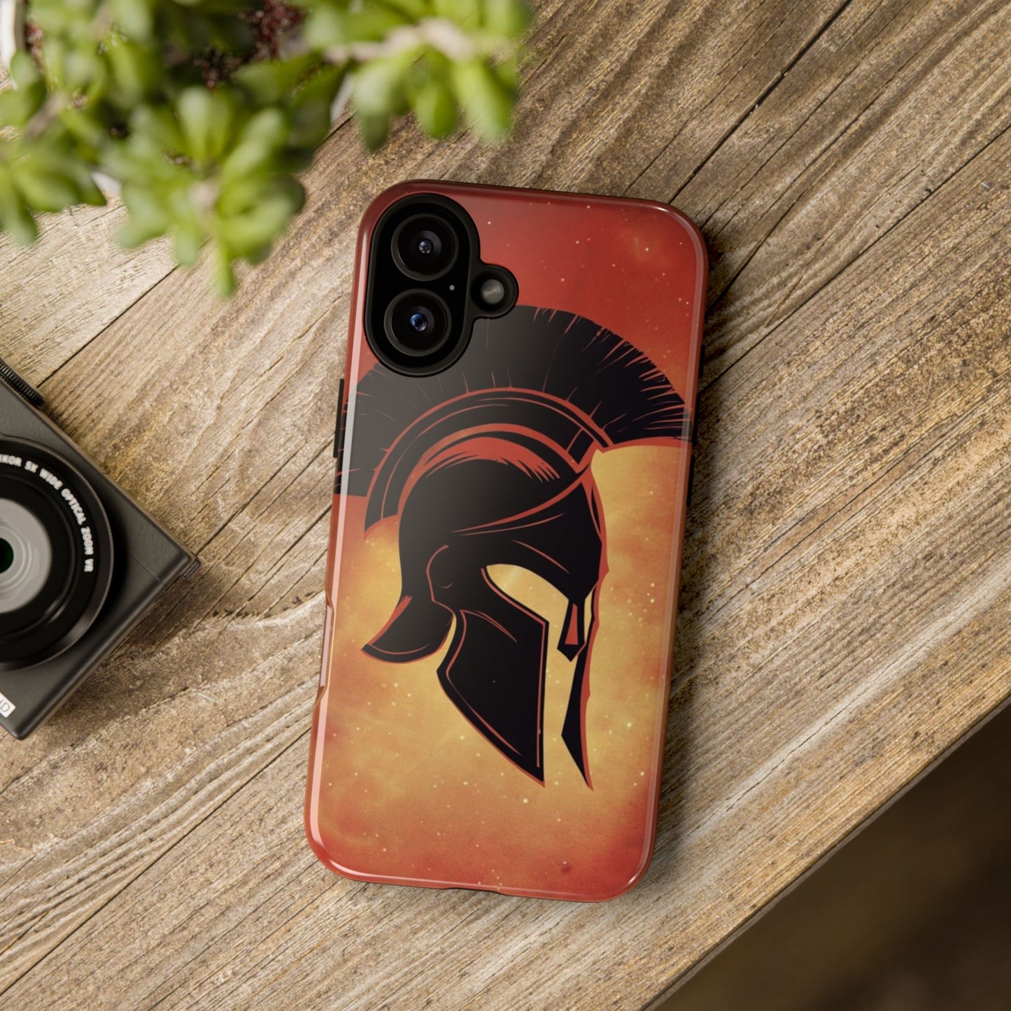 Spartan Warrior Phone Case – Durable Protective Cover with Ancient Helmet Design