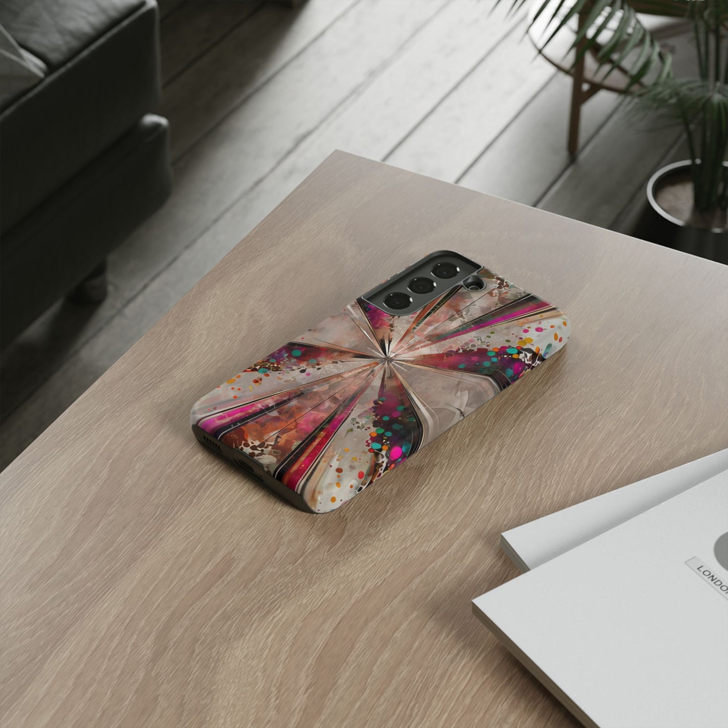 Phone Case Color Burst Abstract – Modern Art Cover for iPhone & Samsung
