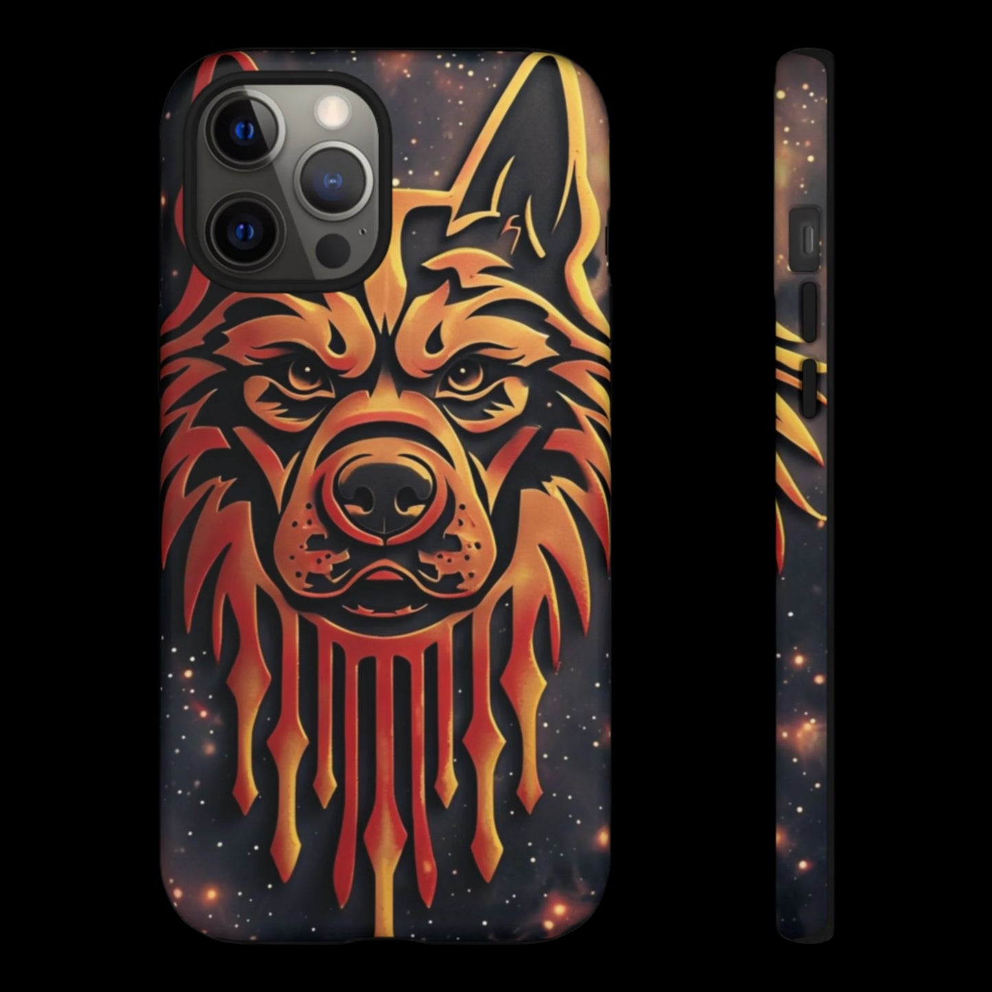 Phone Case Tribal Dog – Fierce Galaxy Design for Dog Lovers