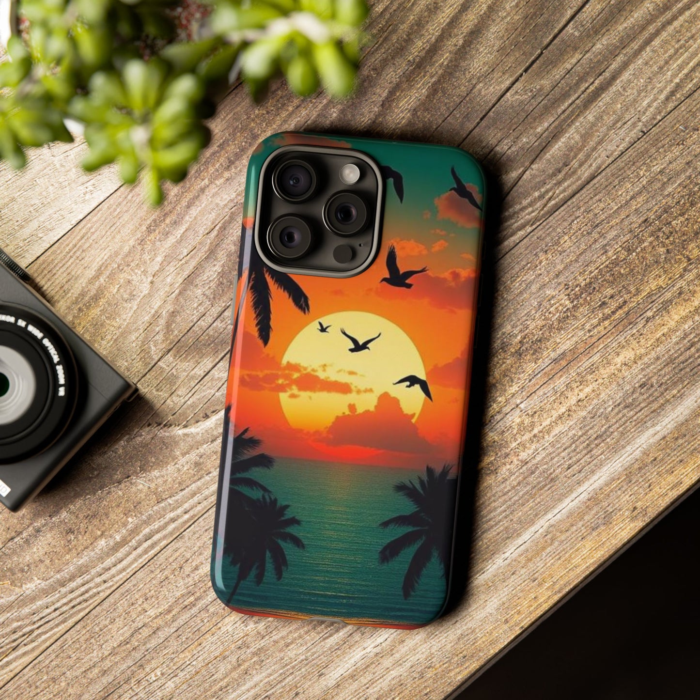 Phone Case Tropical Sunset - Beach Vibes - Aesthetic Summer Case Gift