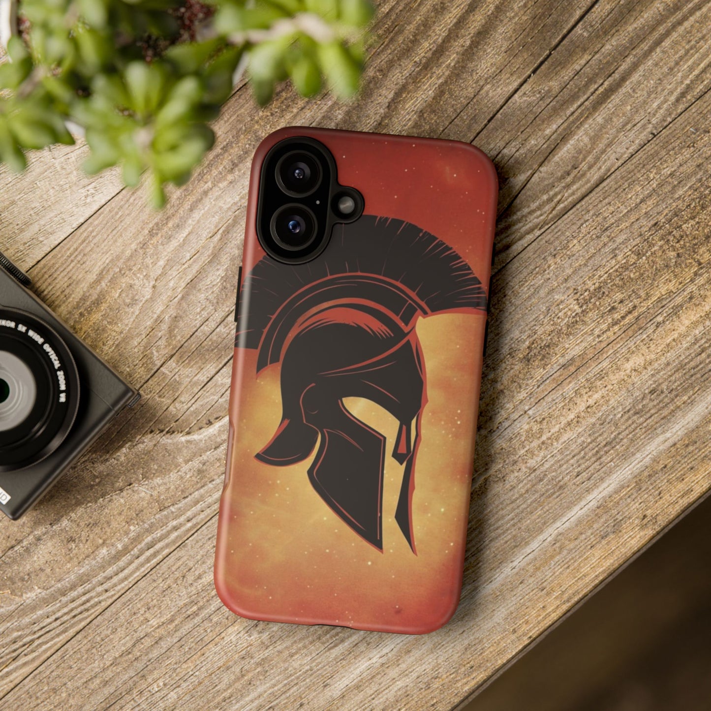 Spartan Warrior Phone Case – Durable Protective Cover with Ancient Helmet Design