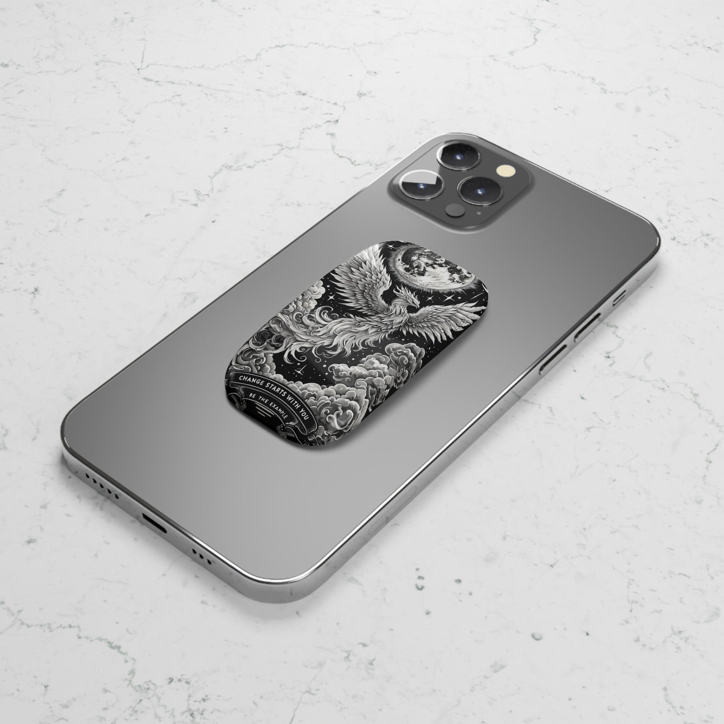 Phoenix Phone Grip & Kickstand - Reusable Smart Holder for iPhone & Android