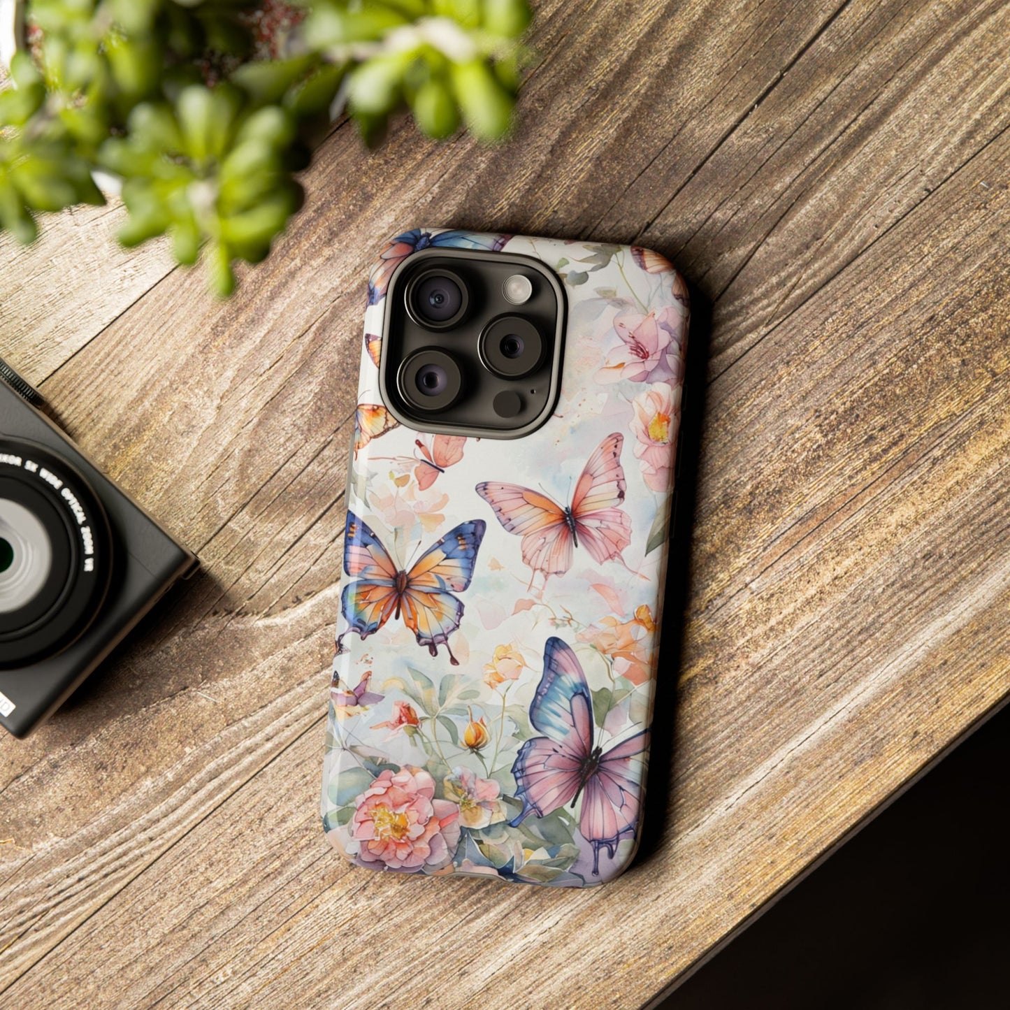 Phone Case Butterfly – Aesthetic Cute Floral Cover - Soft Pastel Butterfly Case