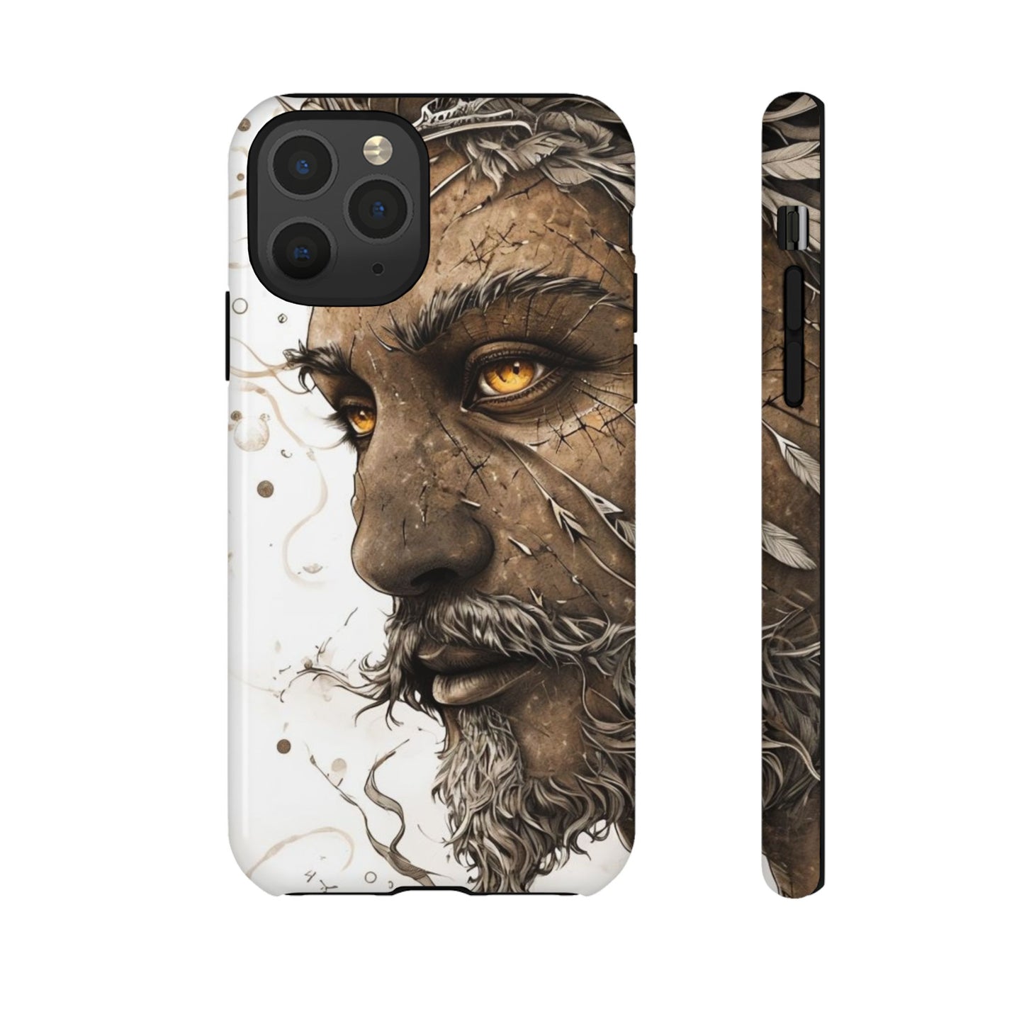 Phone Case Mystical Deity Portrait with Powerful Serene Expression and Ethereal Hues