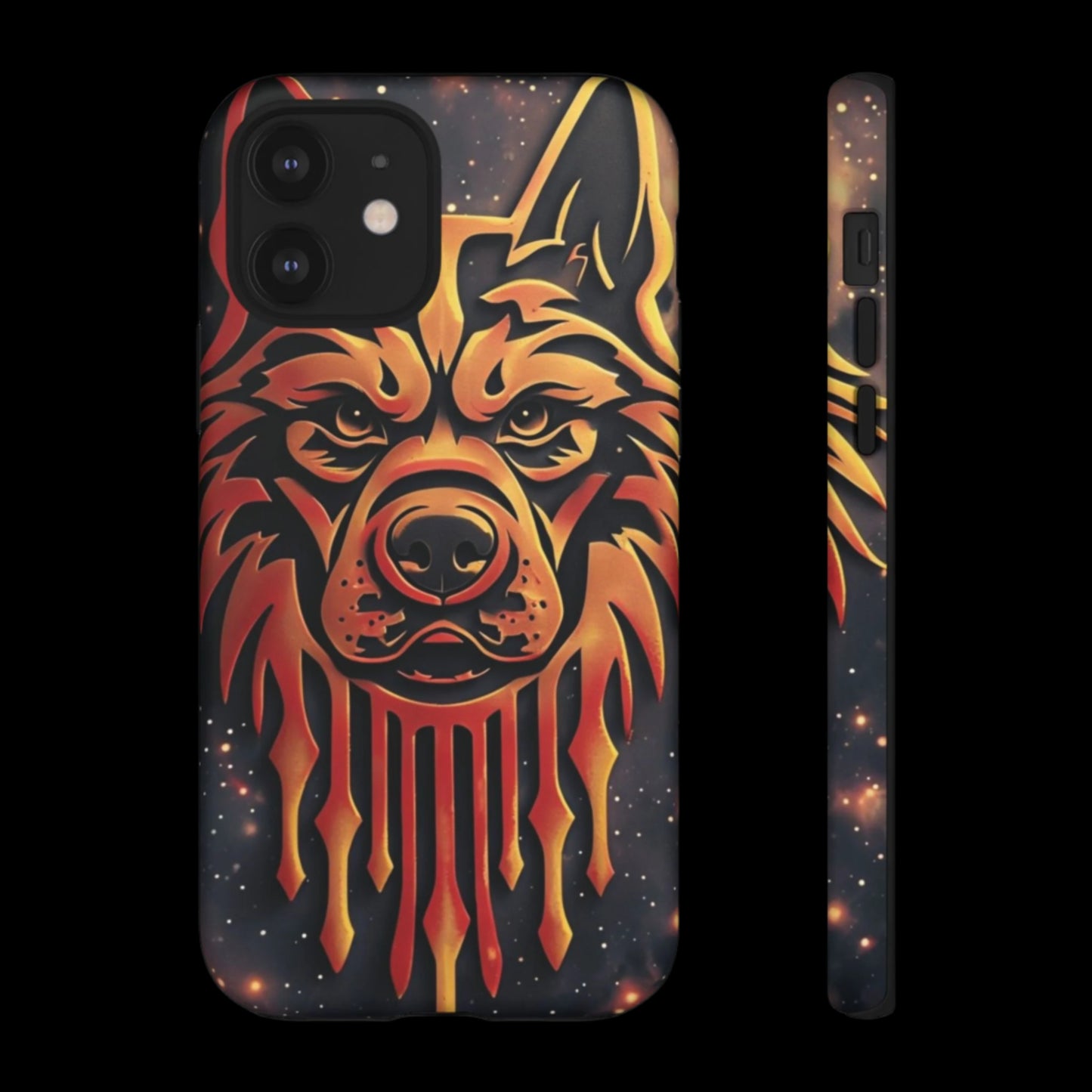 Phone Case Tribal Dog – Fierce Galaxy Design for Dog Lovers