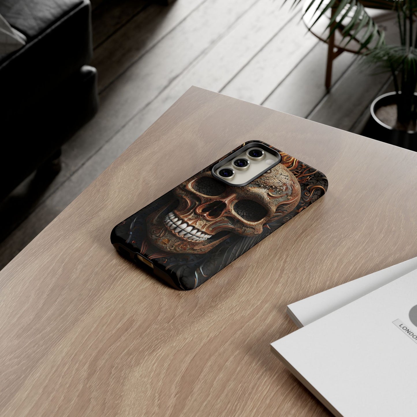 Phone Case Skull Armor – Dark Gothic Horror Cover for Metalheads