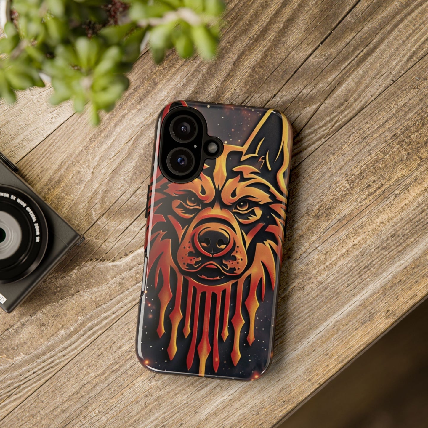 Phone Case Tribal Dog – Fierce Galaxy Design for Dog Lovers