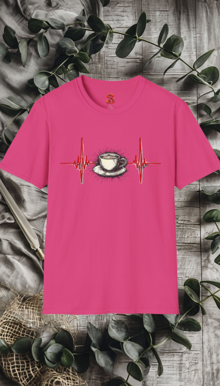 Coffee Pulse – Caffeine Heartbeat T-Shirt for Coffee Lovers