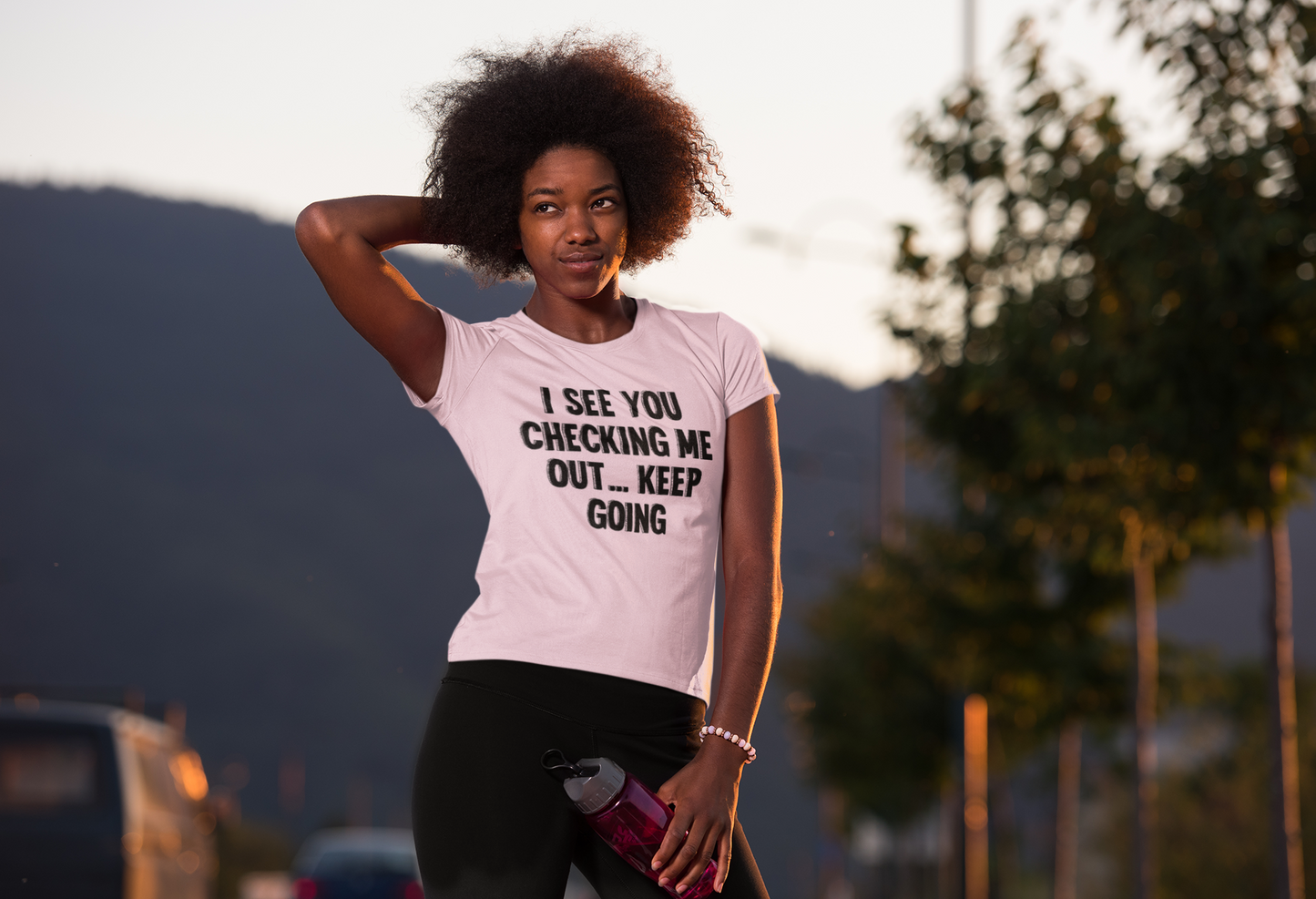 Shirt "I See You Checking Me Out… Keep Going" – Bold & Playful Tee