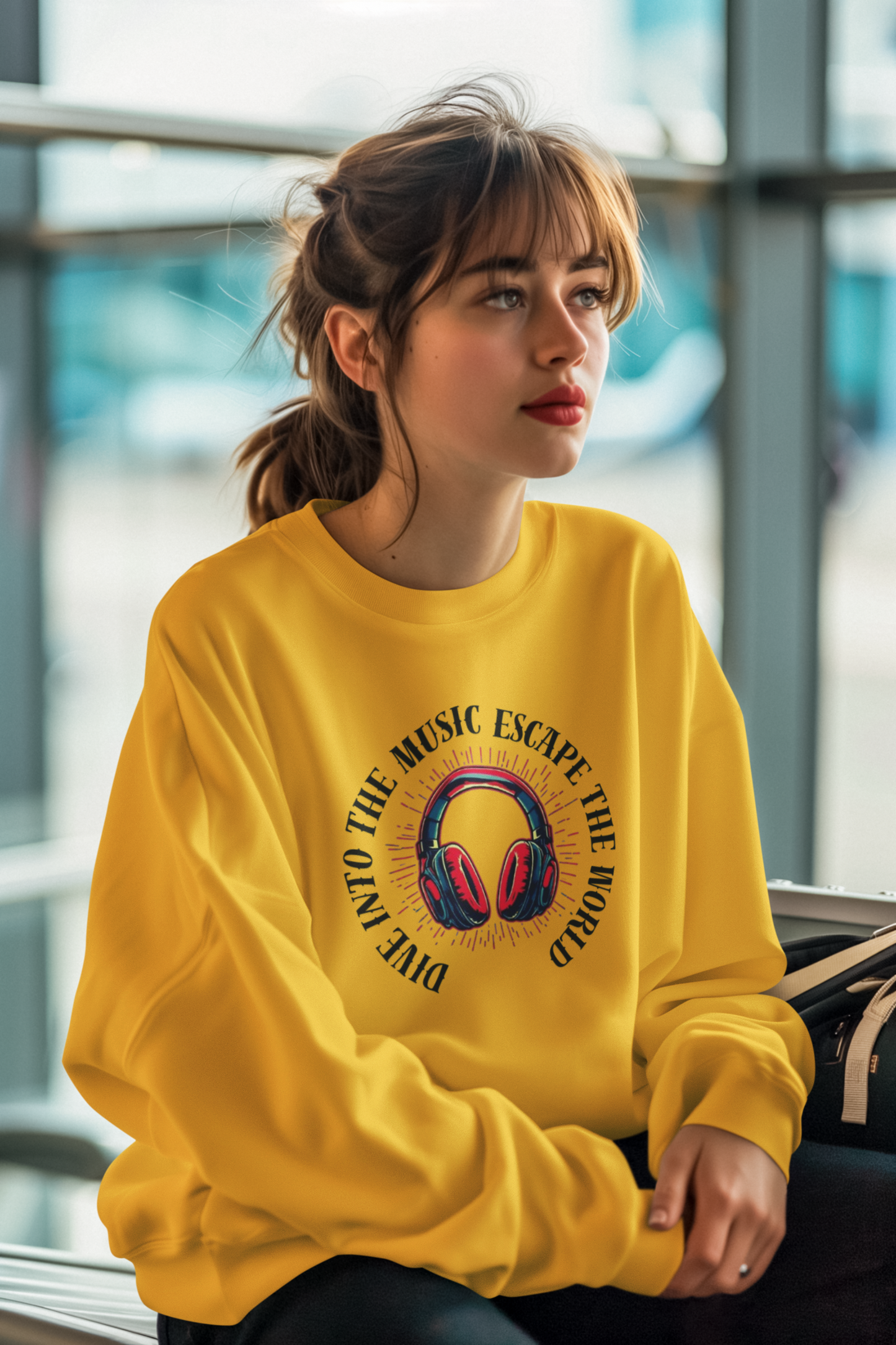 Crewneck Sweatshirt - "Headphones"
