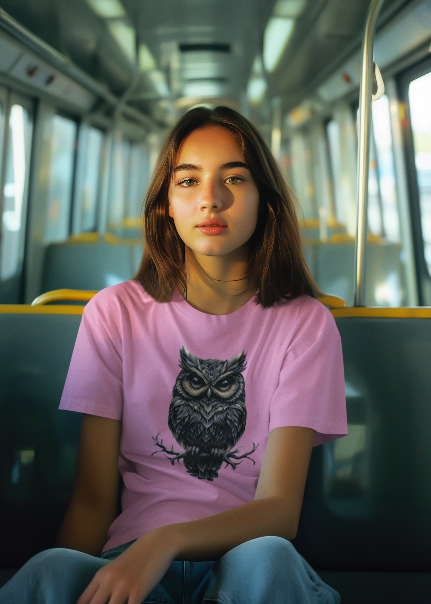 Shirt "Owl" – Minimal Graphic Tee for Nature & Wildlife Lovers