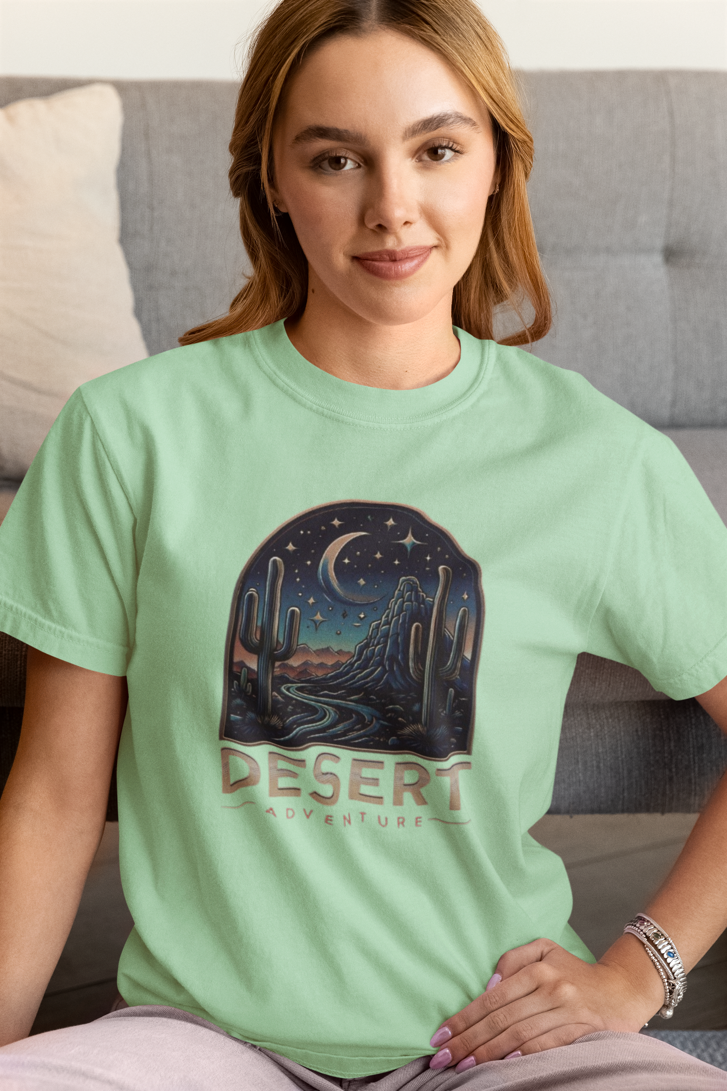 Shirt "Desert Adventure" – Minimal Graphic Tee for Nature & Travel Lovers
