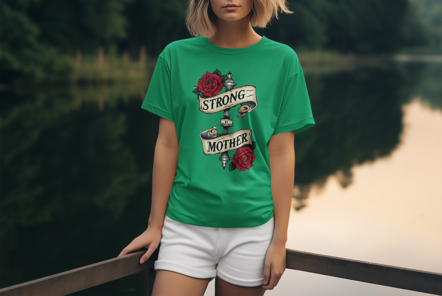 Shirt Strong As a Mother – Soft & Comfortable Tee for Moms - Unique Gift Idea