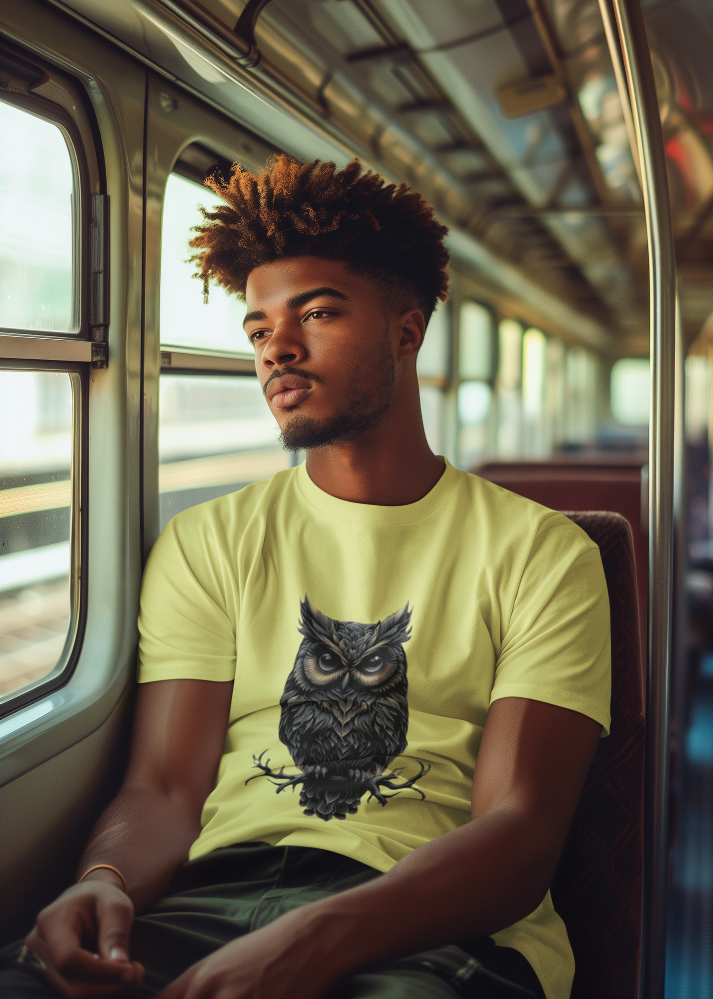 Shirt "Owl" – Minimal Graphic Tee for Nature & Wildlife Lovers