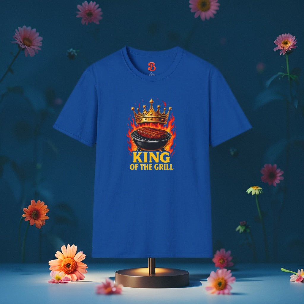King of the Grill T-Shirt – BBQ Lover's Crowned Master Tee - Perfect Gift