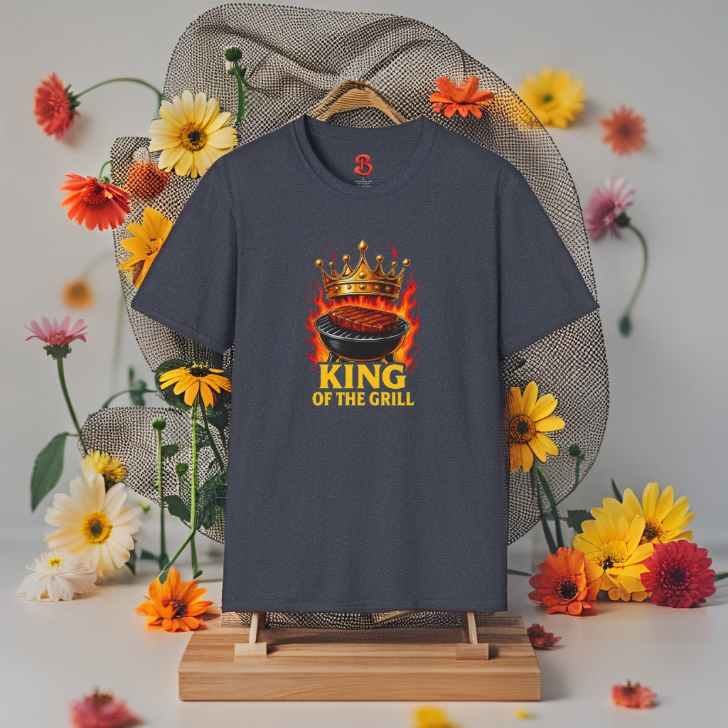 King of the Grill T-Shirt – BBQ Lover's Crowned Master Tee - Perfect Gift
