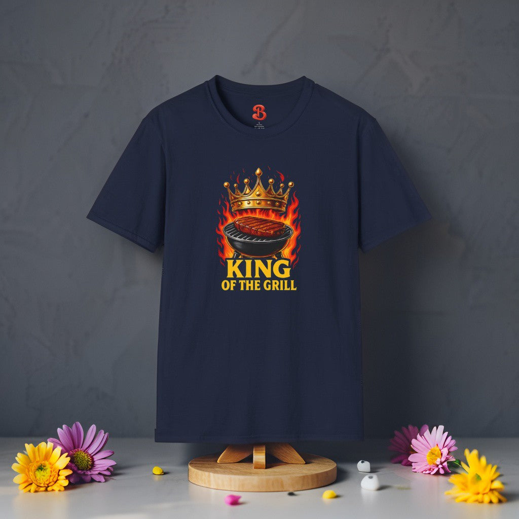 King of the Grill T-Shirt – BBQ Lover's Crowned Master Tee - Perfect Gift