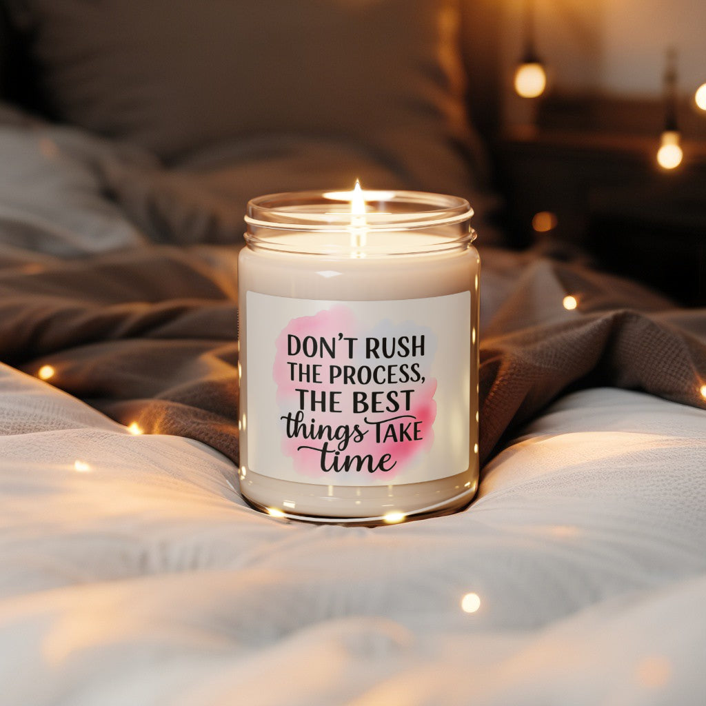 Scented Candles for Relaxation and Decoration - "The Best Thinks Take Time"