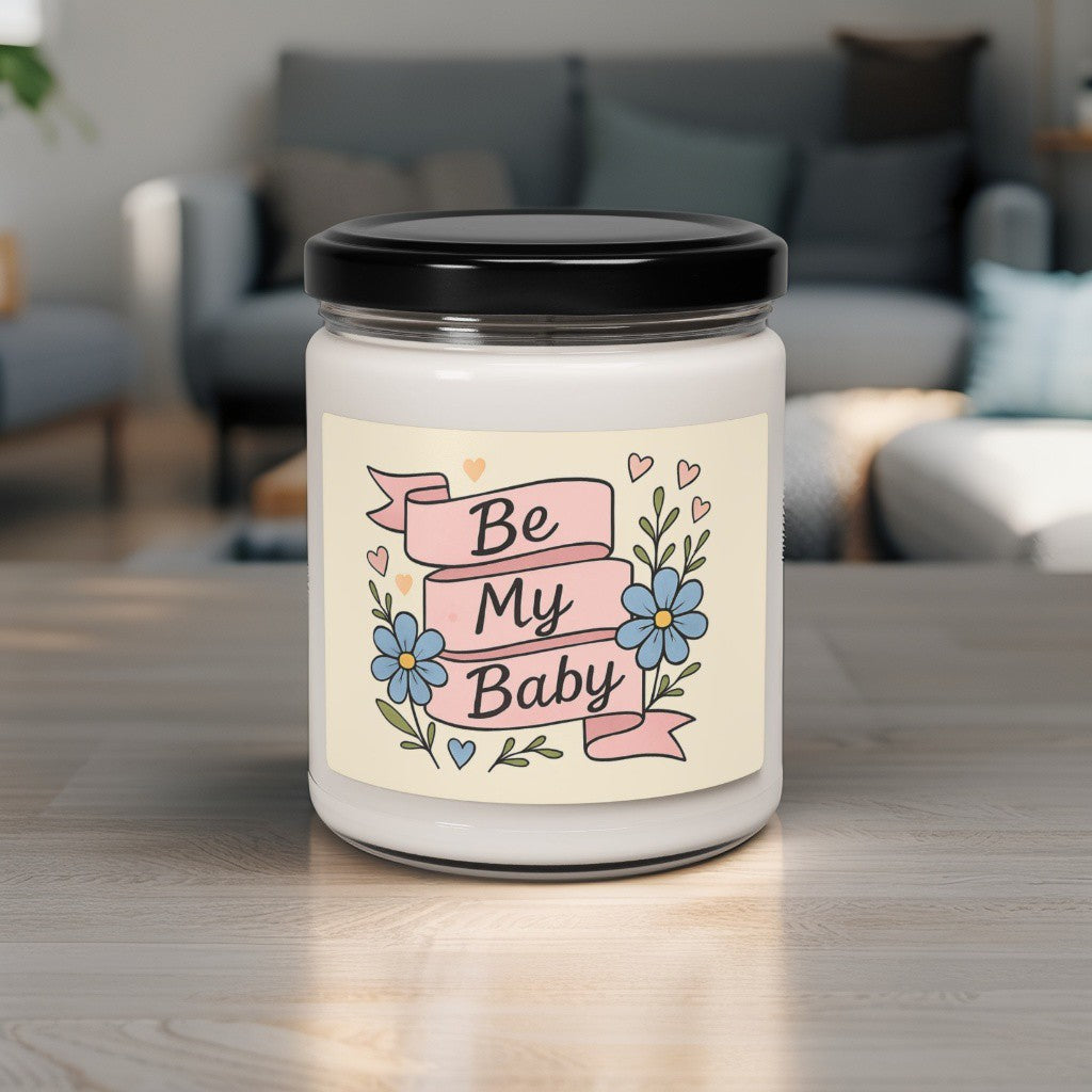 Scented Decorative Candle - Relaxing Aromatic Jar Candle - "Be My Baby"