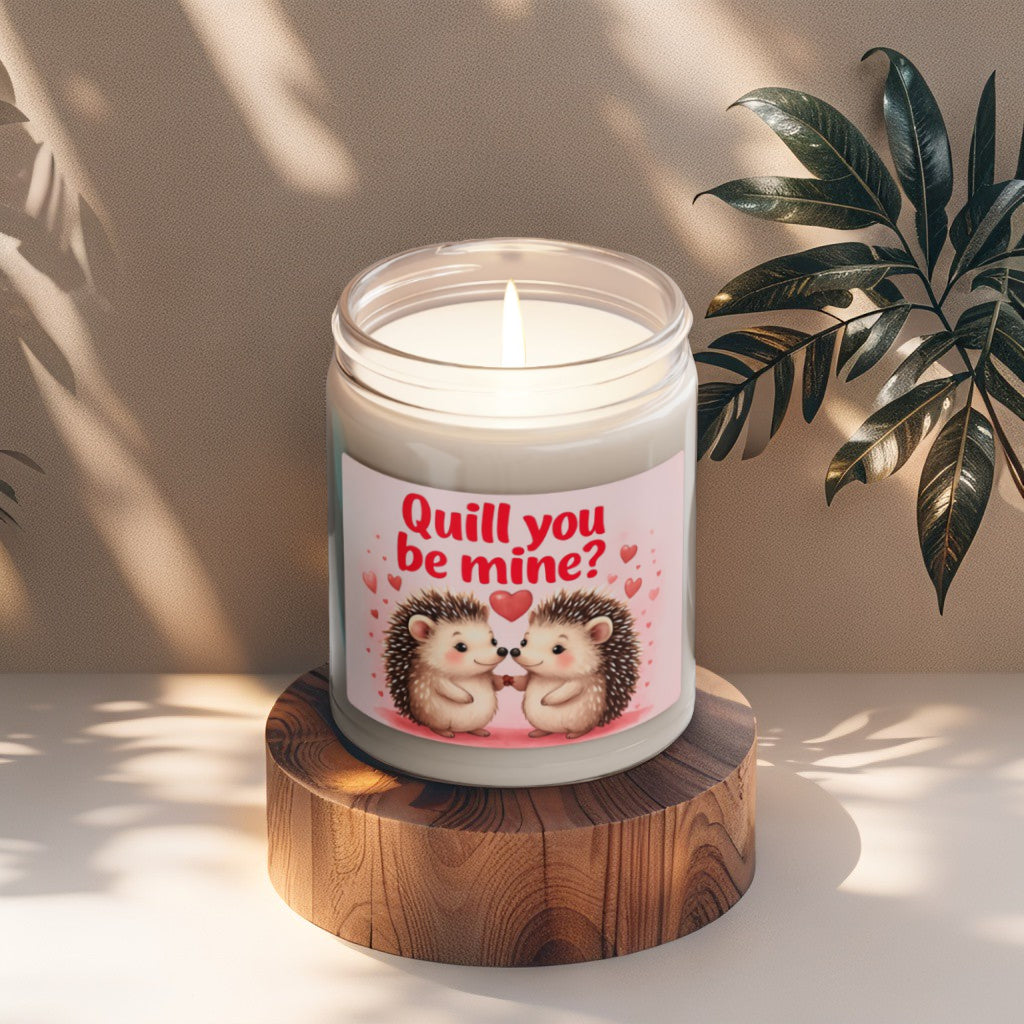 Scented Candles for Relaxation and Decoration - "Quill You Be Mine?"