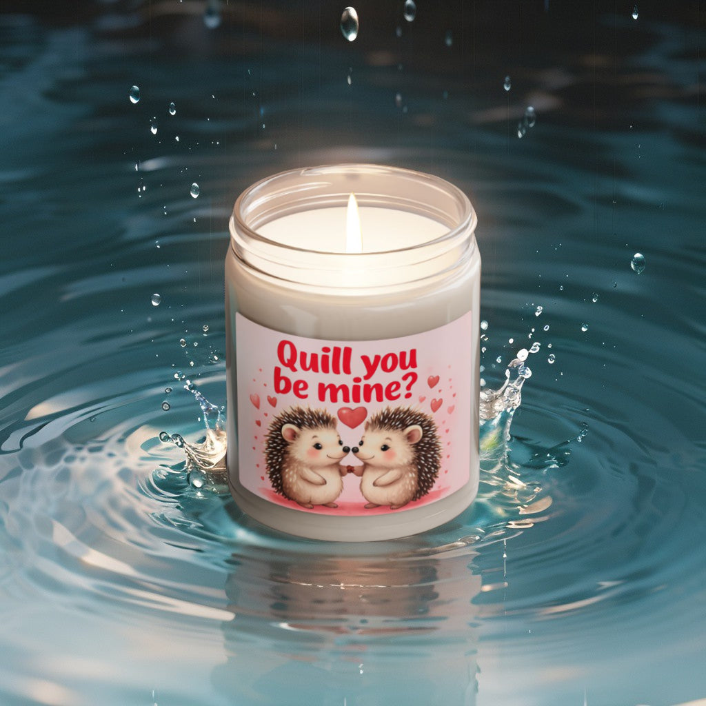 Scented Candles for Relaxation and Decoration - "Quill You Be Mine?"