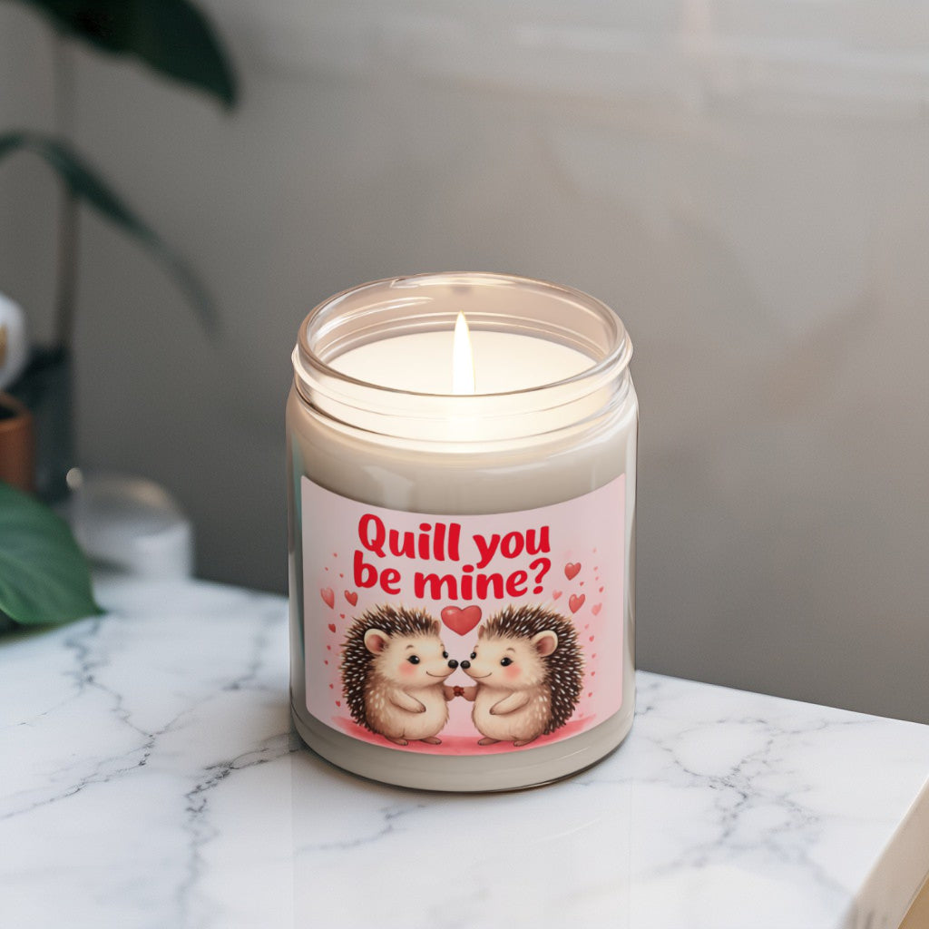 Scented Candles for Relaxation and Decoration - "Quill You Be Mine?"