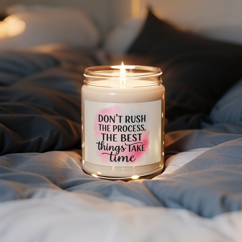 Scented Candles for Relaxation and Decoration - "The Best Thinks Take Time"