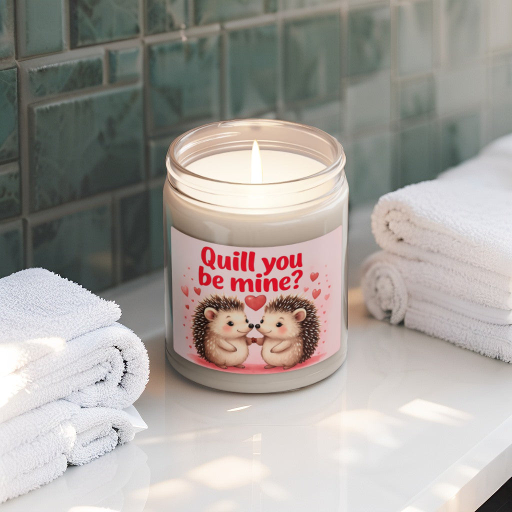 Scented Candles for Relaxation and Decoration - "Quill You Be Mine?"