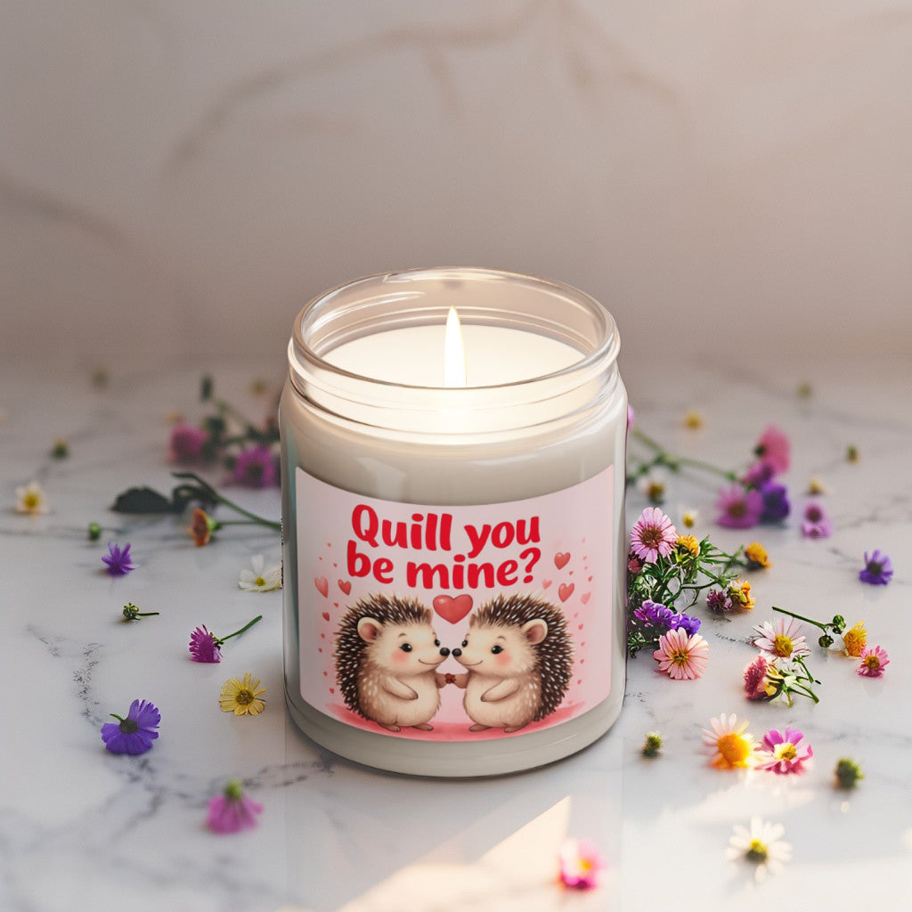 Scented Candles for Relaxation and Decoration - "Quill You Be Mine?"