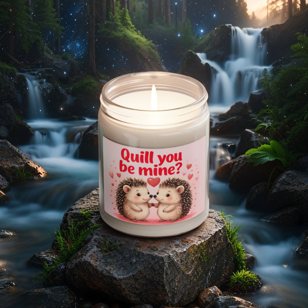 Scented Candles for Relaxation and Decoration - "Quill You Be Mine?"