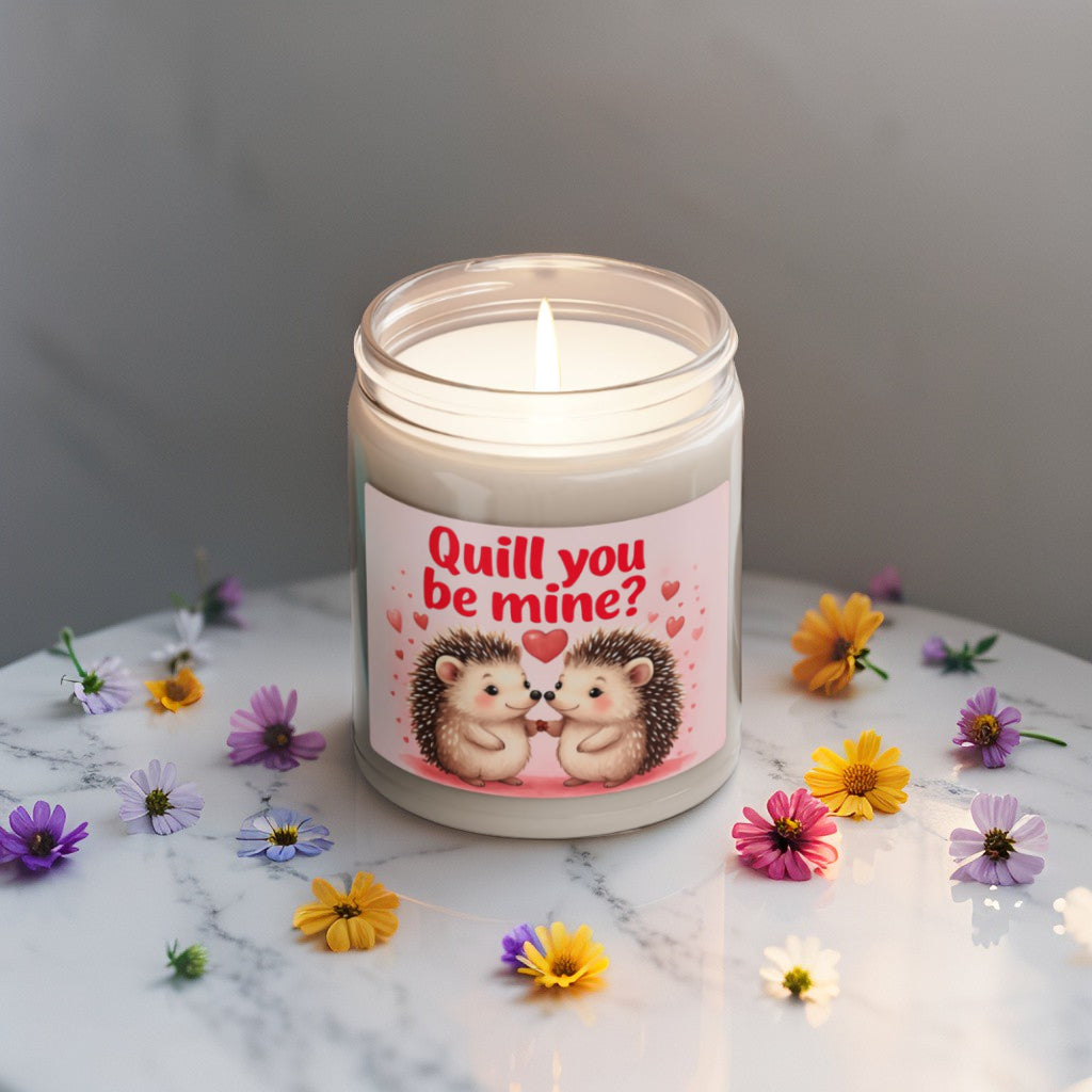 Scented Candles for Relaxation and Decoration - "Quill You Be Mine?"