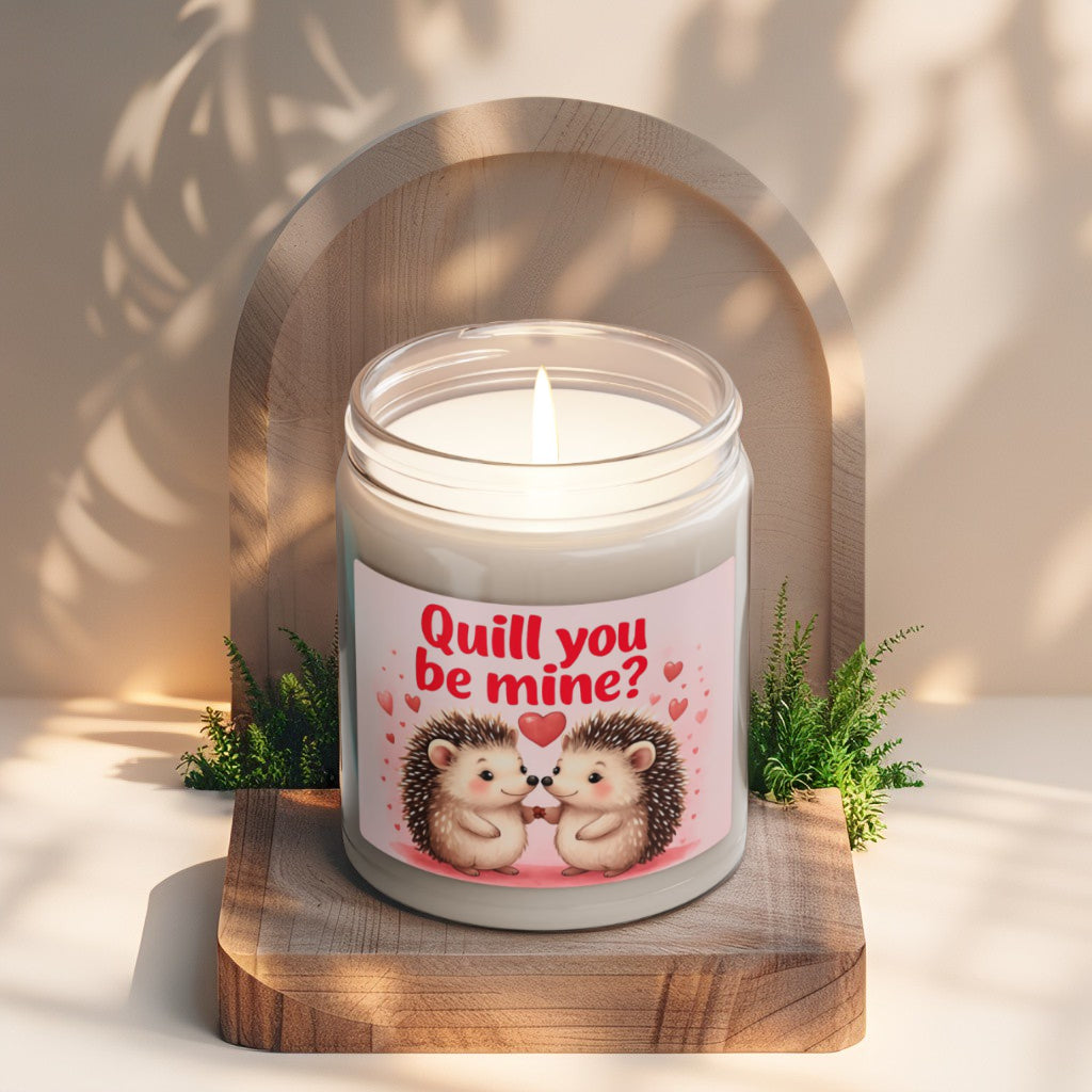Scented Candles for Relaxation and Decoration - "Quill You Be Mine?"
