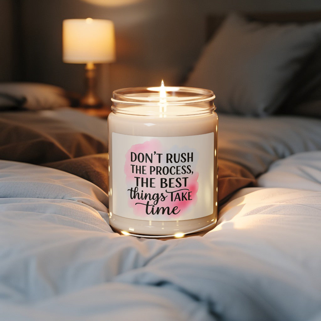 Scented Candles for Relaxation and Decoration - "The Best Thinks Take Time"