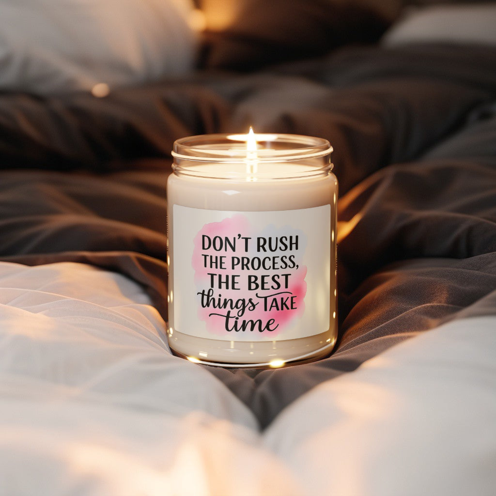 Scented Candles for Relaxation and Decoration - "The Best Thinks Take Time"