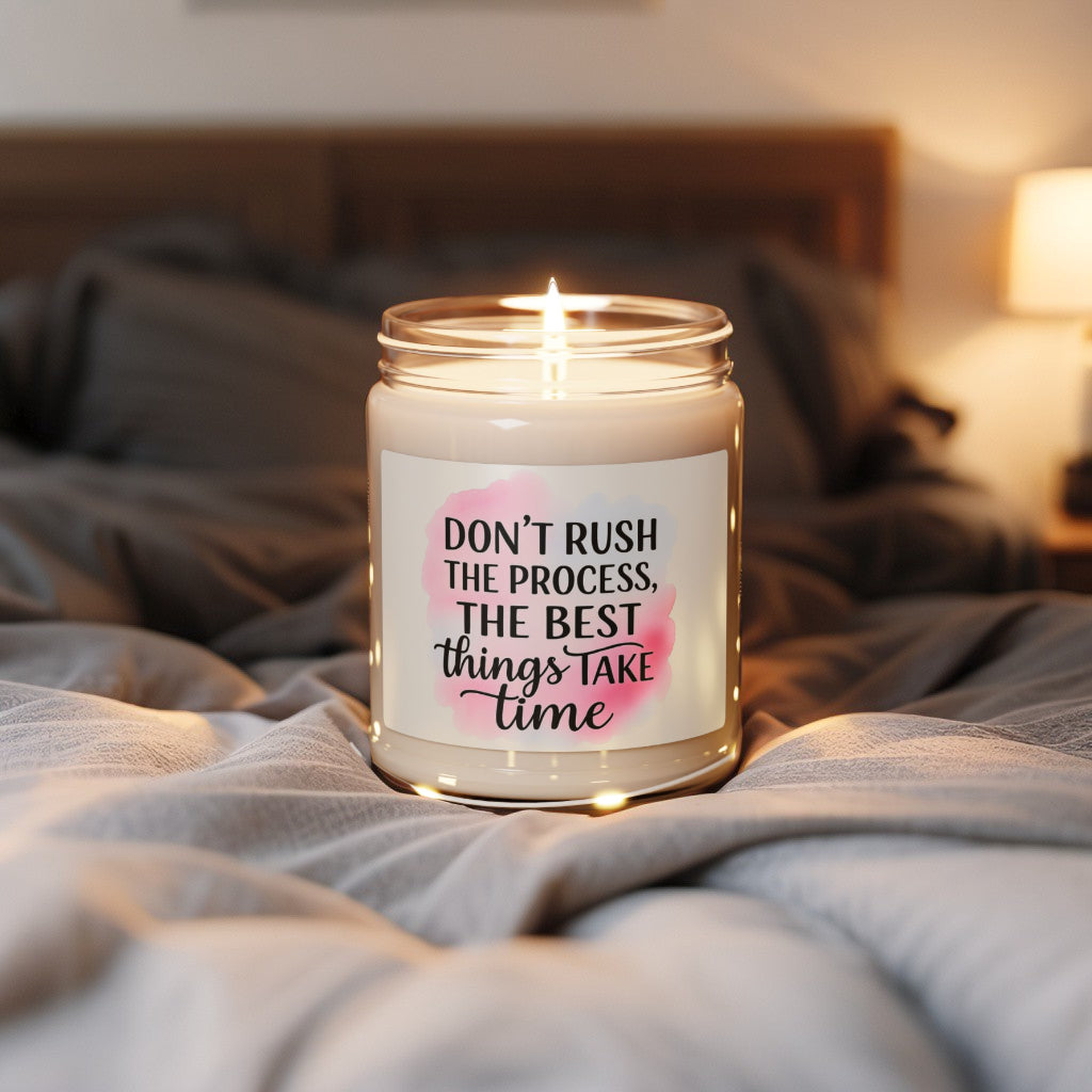 Scented Candles for Relaxation and Decoration - "The Best Thinks Take Time"