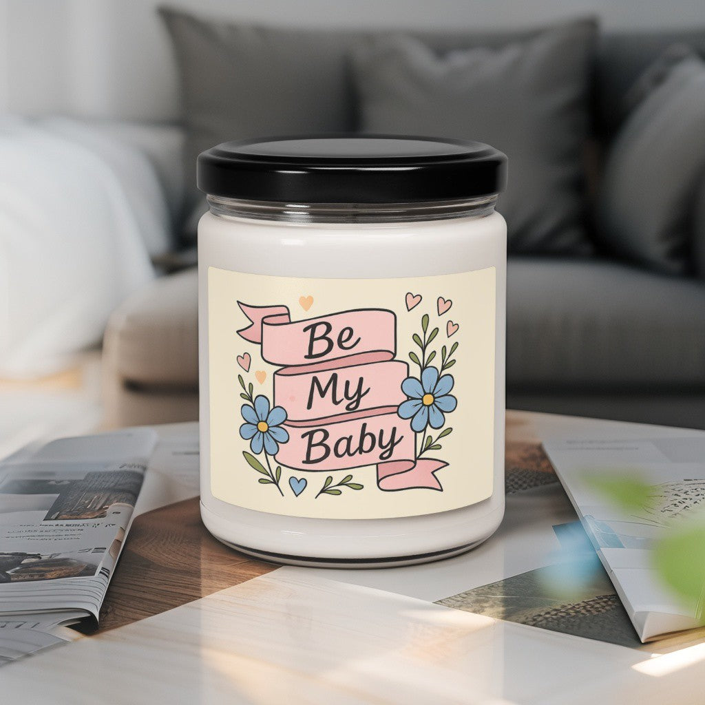 Scented Decorative Candle - Relaxing Aromatic Jar Candle - "Be My Baby"