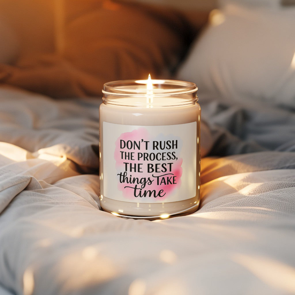 Scented Candles for Relaxation and Decoration - "The Best Thinks Take Time"