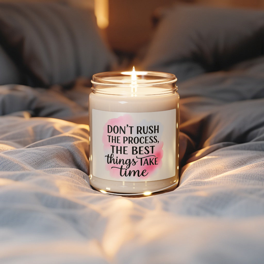 Scented Candles for Relaxation and Decoration - "The Best Thinks Take Time"