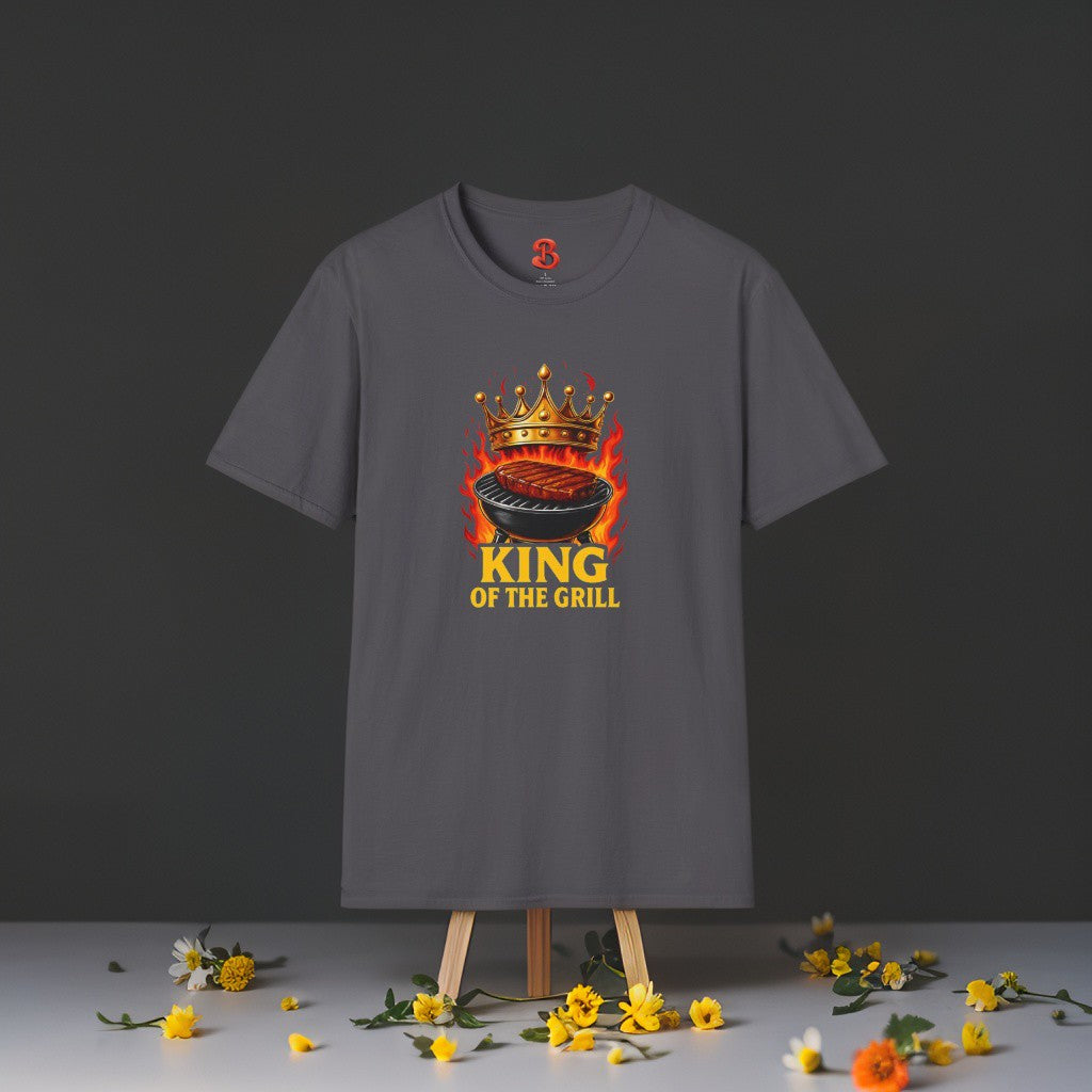 King of the Grill T-Shirt – BBQ Lover's Crowned Master Tee - Perfect Gift