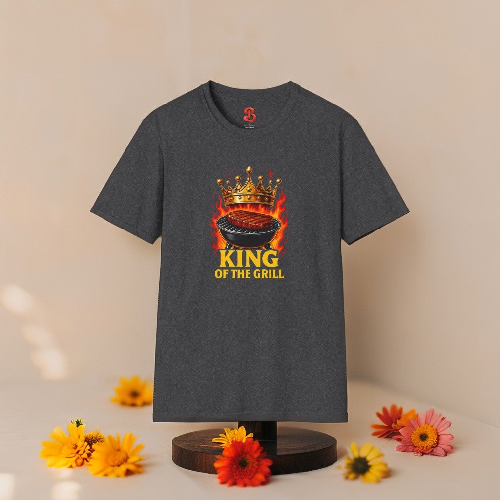 King of the Grill T-Shirt – BBQ Lover's Crowned Master Tee - Perfect Gift