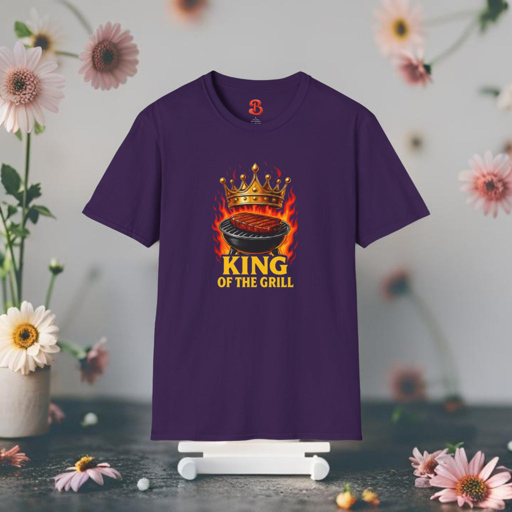King of the Grill T-Shirt – BBQ Lover's Crowned Master Tee - Perfect Gift