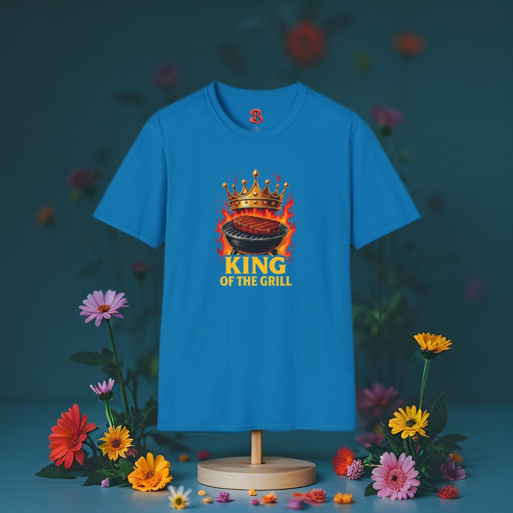 King of the Grill T-Shirt – BBQ Lover's Crowned Master Tee - Perfect Gift