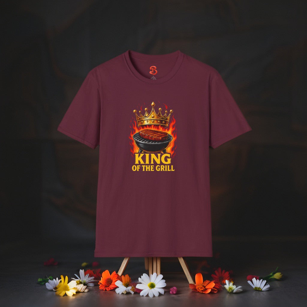 King of the Grill T-Shirt – BBQ Lover's Crowned Master Tee - Perfect Gift