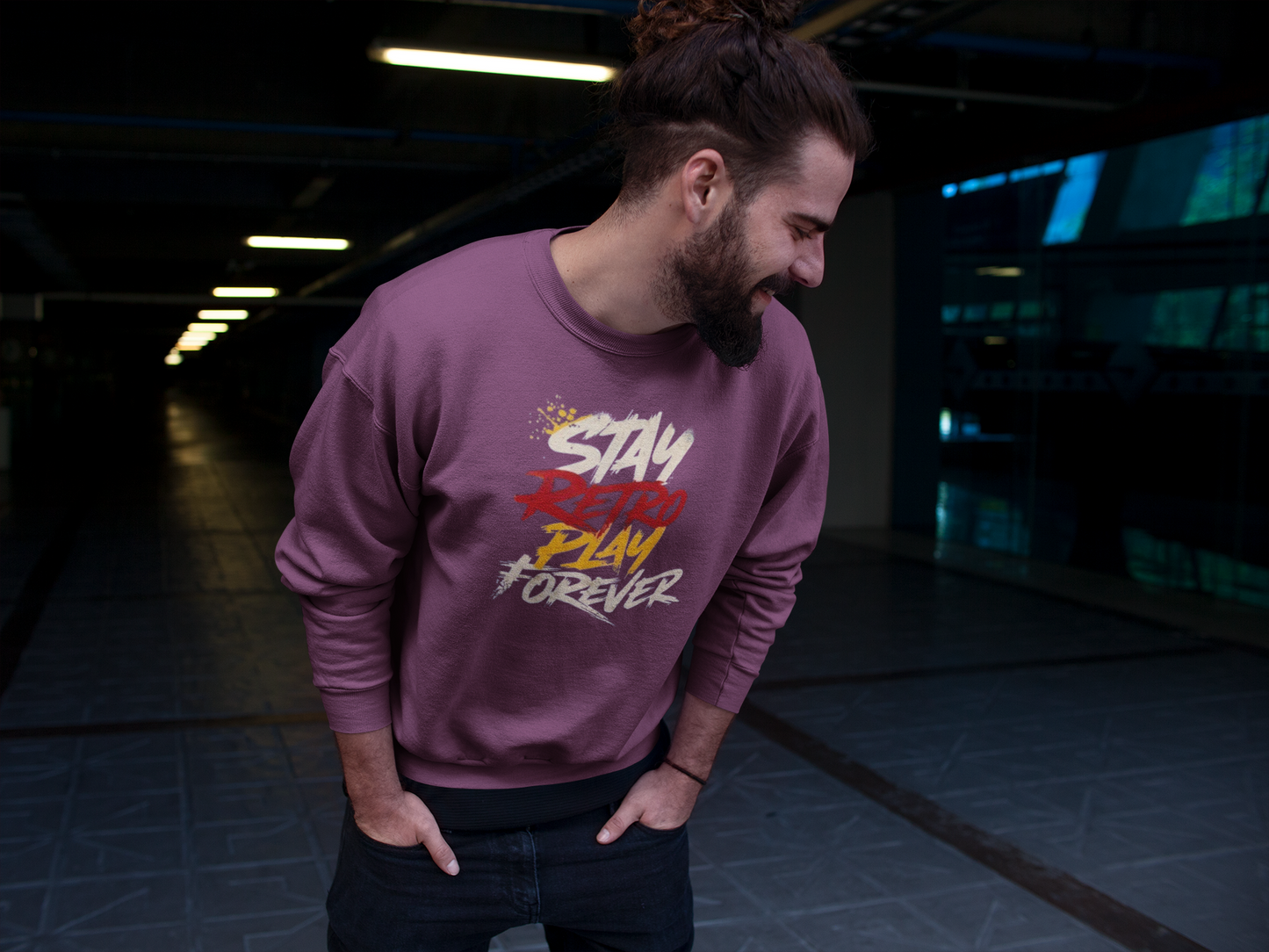Sweatshirt - "Stay Retro Play Forever"
