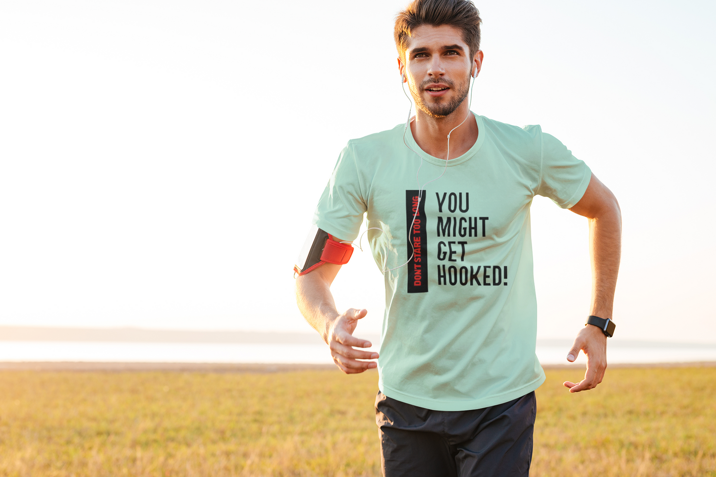 Shirt "Don’t Stare Too Long… You Might Get Hooked" – Flirty & Funny Graphic Tee