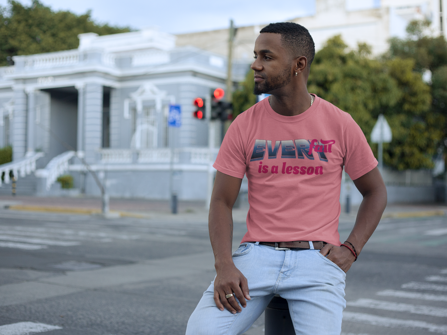 Shirt "Every Fall Is A Lesson" – Inspirational Graphic Tee for Growth & Resilience